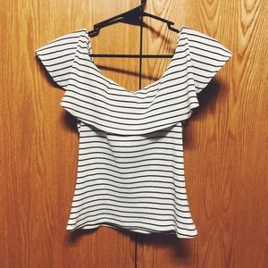 MANGO- open shoulder shirt